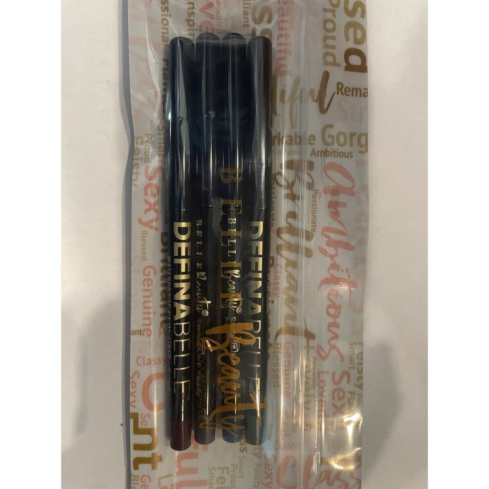 Belle Beauty Kajal Eyeliner 4 PK Deep Teal, Slate Grey, Green, Garnet
